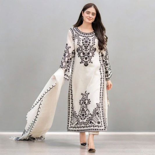 Party Wear_Wedding Collection  Shirt+Trouser+Dupatta 3-Piece Dress For Women