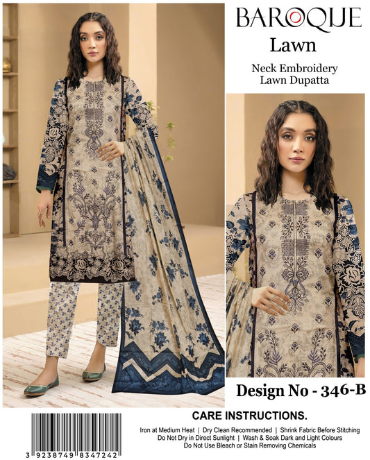 Urge Summer Collection 3 Piece Unstitched Embroidered Lawn Suit